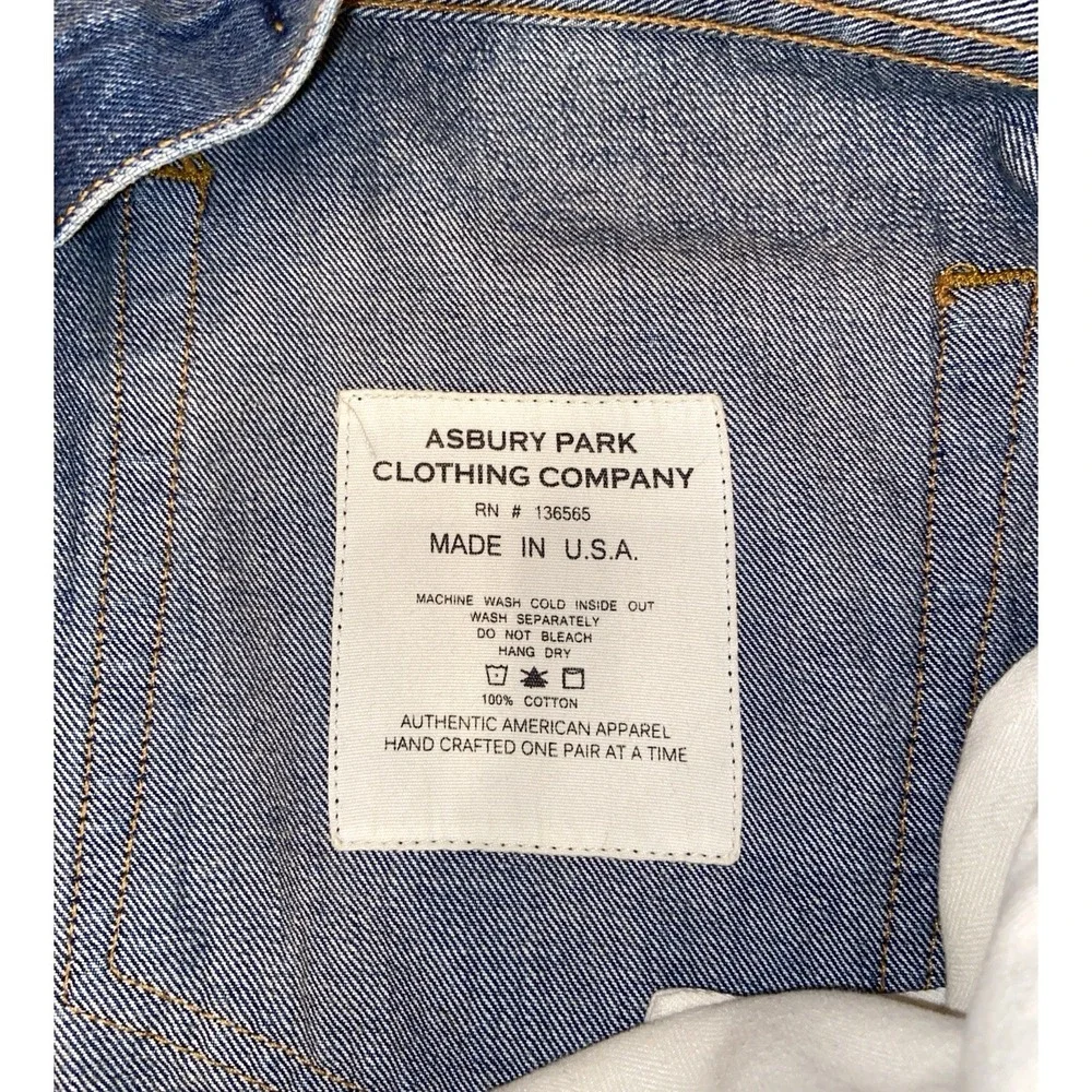 Asbury Park Selvedge Denim Jeans Men's Size 38x33 Distressed Blue Faded